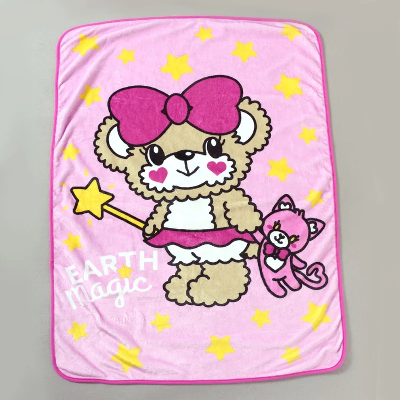 
Wholesale Super Soft Coral Fleece Minky Baby Swaddle Blanket Toy Cartoon Animal Kid Child Throw Manta 
