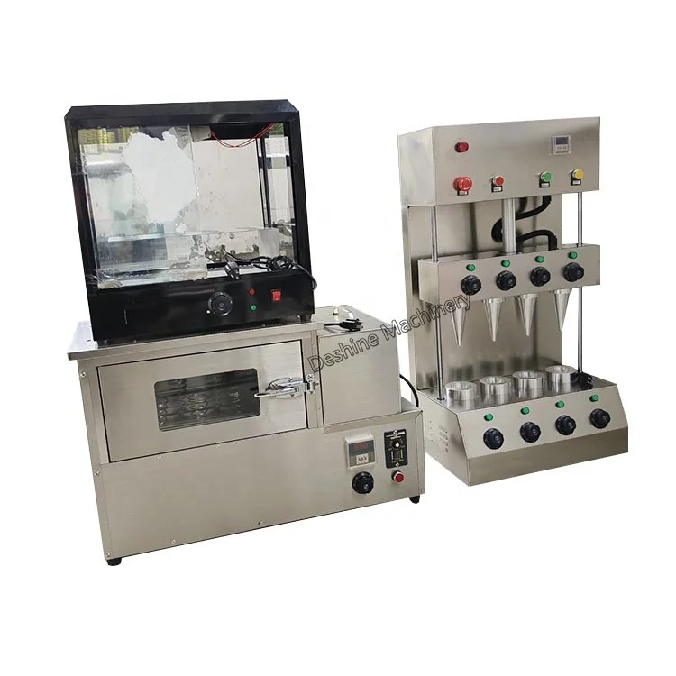 4 Heads Commercial Factory Price Wafer Biscuit Pizza Cone Making Machines Ice Cream Cone Maker For Sale Cone Pizza Oven