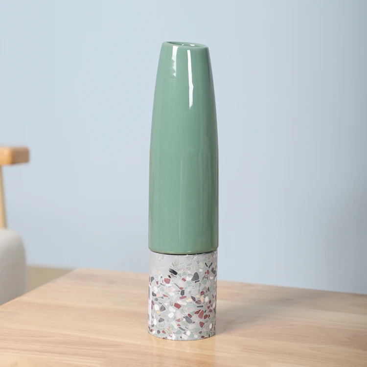  Роскошные украшения terrazzo свадебное украшение ваза для бутонов/недорогие керамические вазы домашнего