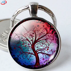 the Tree Of Restoration series Gemstone Dome Glass Metal Keychain/keychain