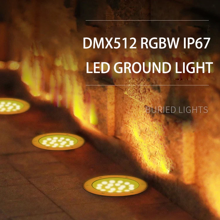 IP67 RGBW LED Ground Light LED Landscape Underground Light Waterproof Outdoor Garden Path Spot Recessed in Ground Lighting