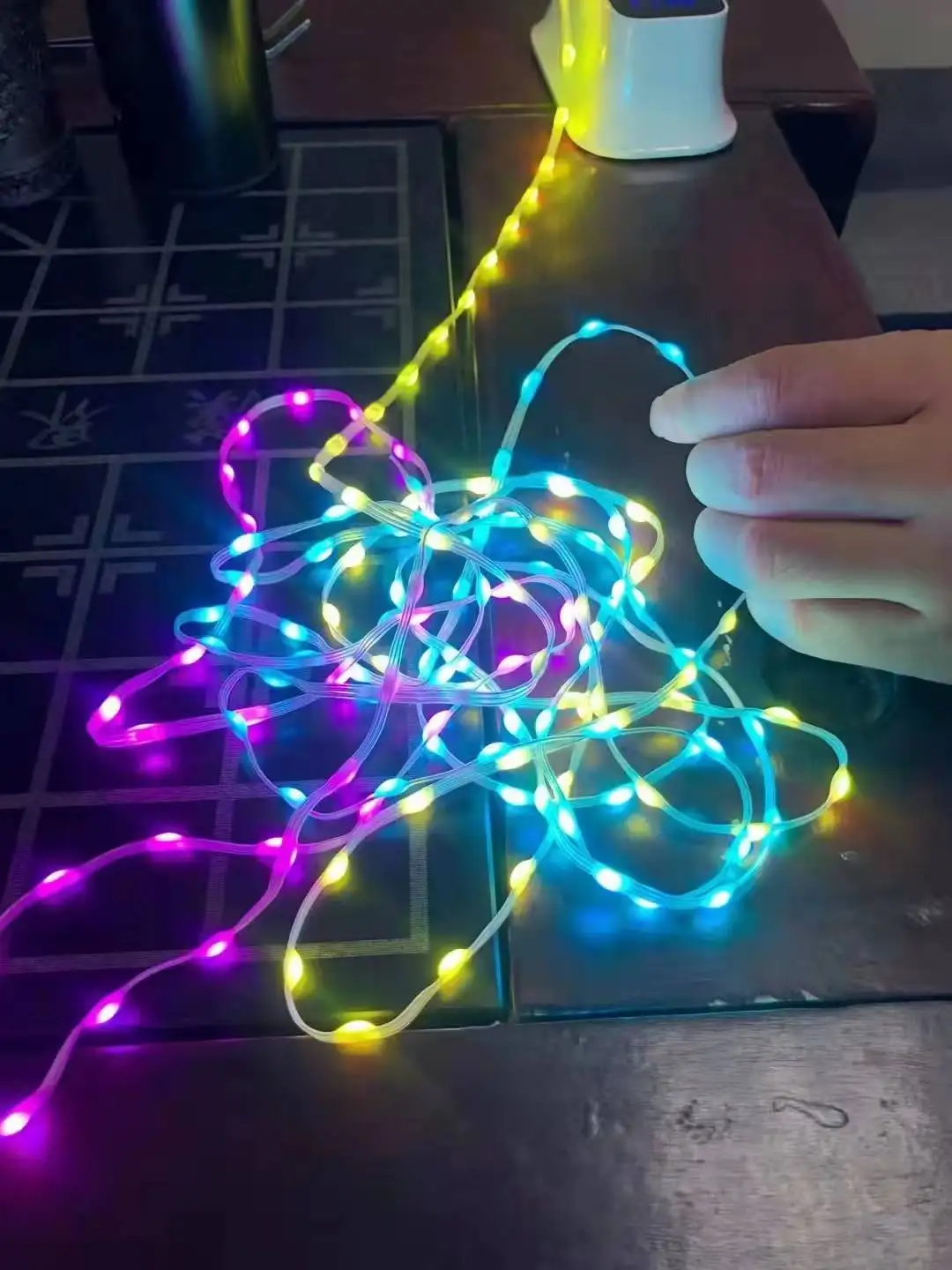 1000ct lights WS2812B LED string light DC5V input RGB addressable full color IP65 3D 360 degree light-emitting led string