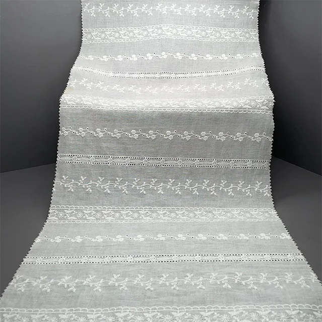 TUTON Top Quality TC Cotton French Beaded Lace Embroidery Fabric For Dress