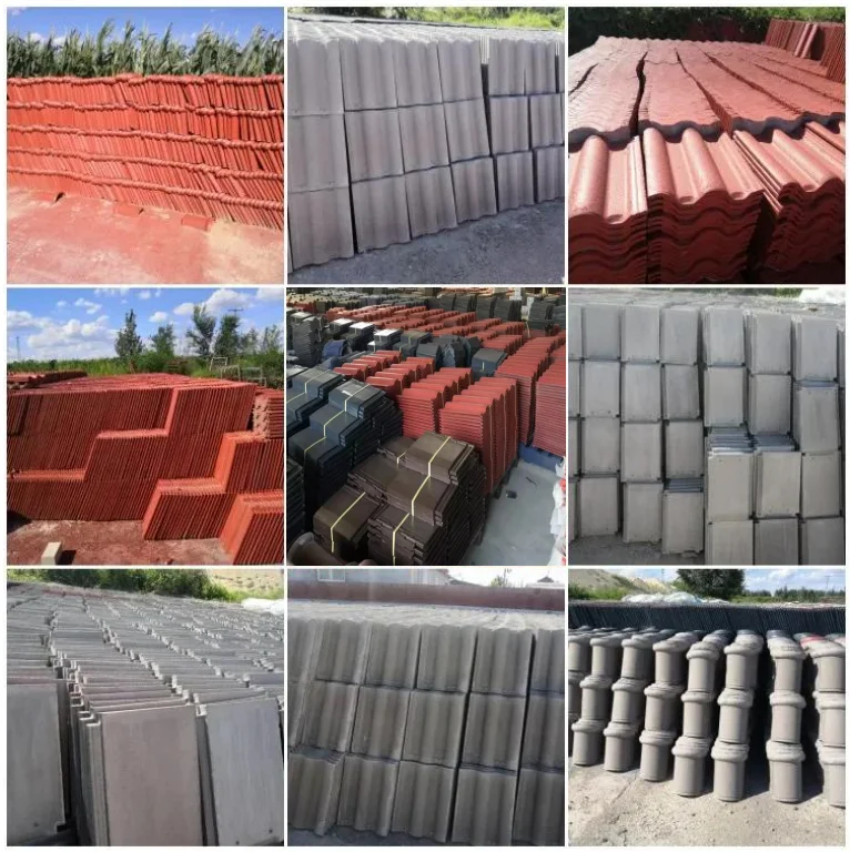 Roofing tile making machine and roof tile making machine concrete