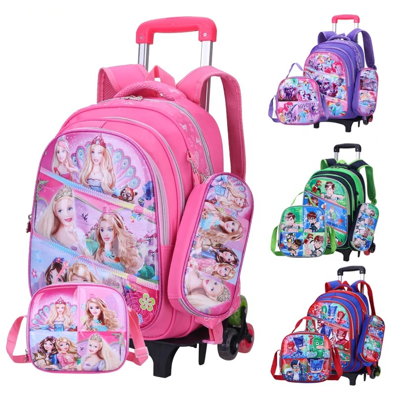 Hot-sell 2021 High Quality Kids School Bag Set Back To Trolley School Bag With Lunch Bag