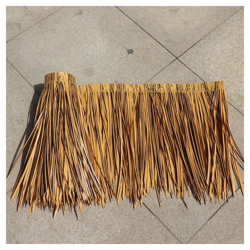 Best Selling pvc and Plastic thatch roof synthetic straw grass thatch roofing artificial thatch palm roof tiles