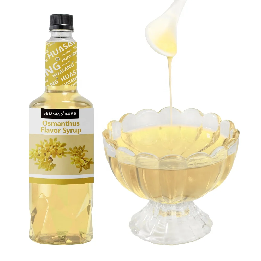 custom 1kg Osmanthus Flavored Syrup for coffee cocktail smoothies sodas drinks milk tea shop ingredients
