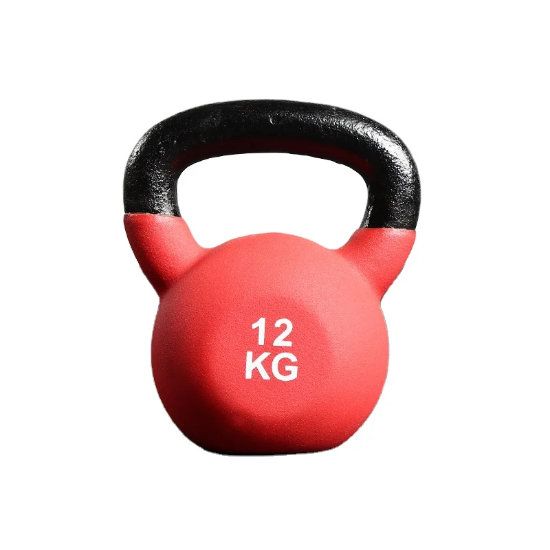 Plastic dipped Kettle Bell Fitness Equipment powder frosted Kettlebell Portable  Cast Iron