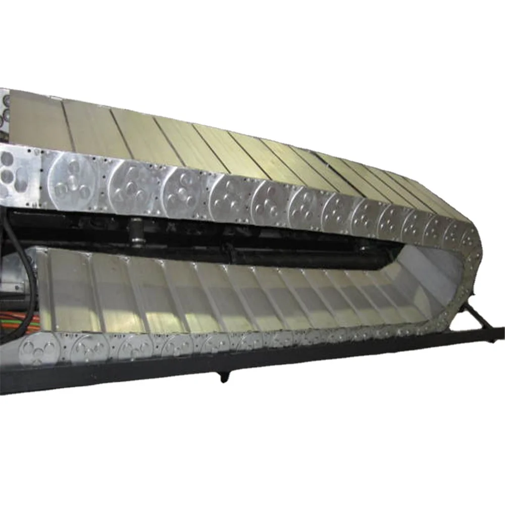 44 mm Height Steel Fully Enclosed Cable Carrier Drag Chain For Stone Industry Machinery