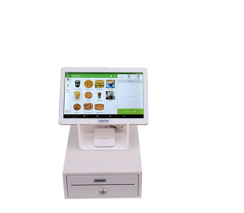  10-дюймовый дешевый мини Android POS таблетки кассовый терминал машина аппаратные средства с Бесплатная системы sfotware для розничной торговли
