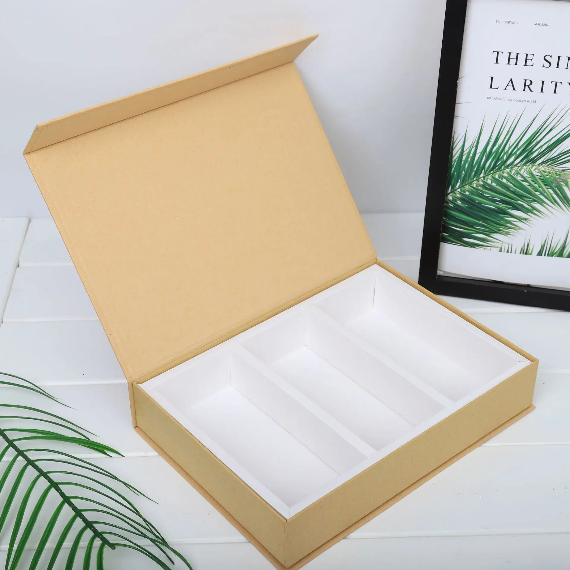 Clamshell Gift Box Sushi Biscuit Cake Candy Cheese Card Slot Packaging Box Custom Logo