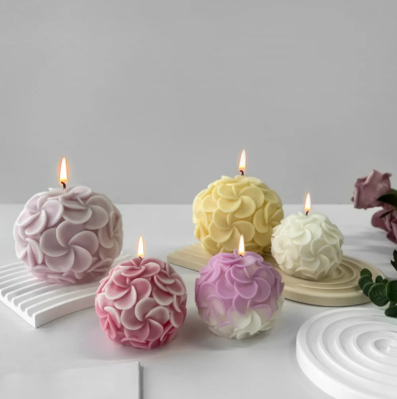 New flower scented candle silicone mold DIY flower handmade soap chocolate silicone mold