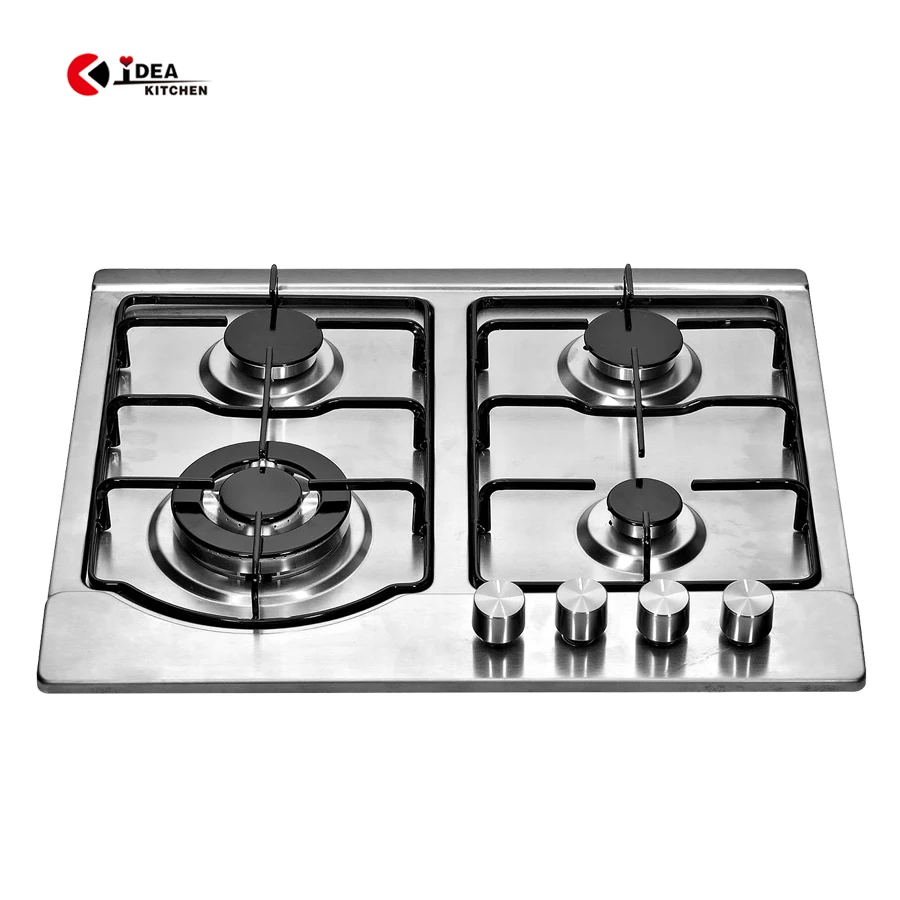IDEA 4-Burner Stainless Steel Gas Stove for Outdoor Hotel and Household Use Built-in Design for Garage Application