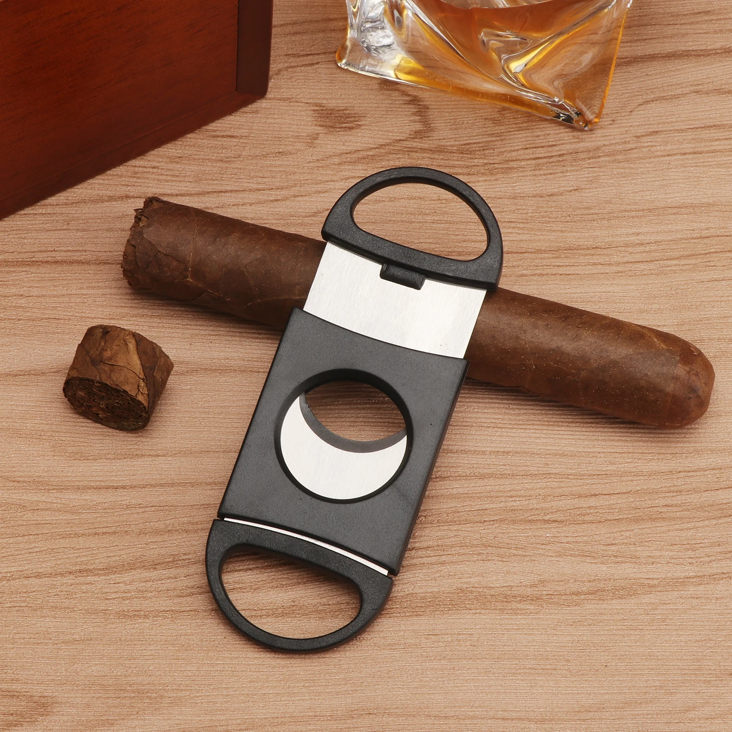 XiFei Maufacture  Pocket Stainless Steel Cigar Scissors Double Blade Cutter