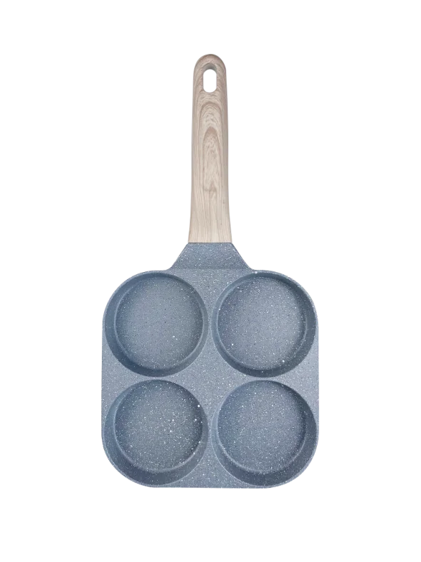 4-Hole Frying Pot Pan Thickened Omelet Pan Non-stick Pancake Steak Cooking Egg Ham Pans Breakfast Maker Cookware