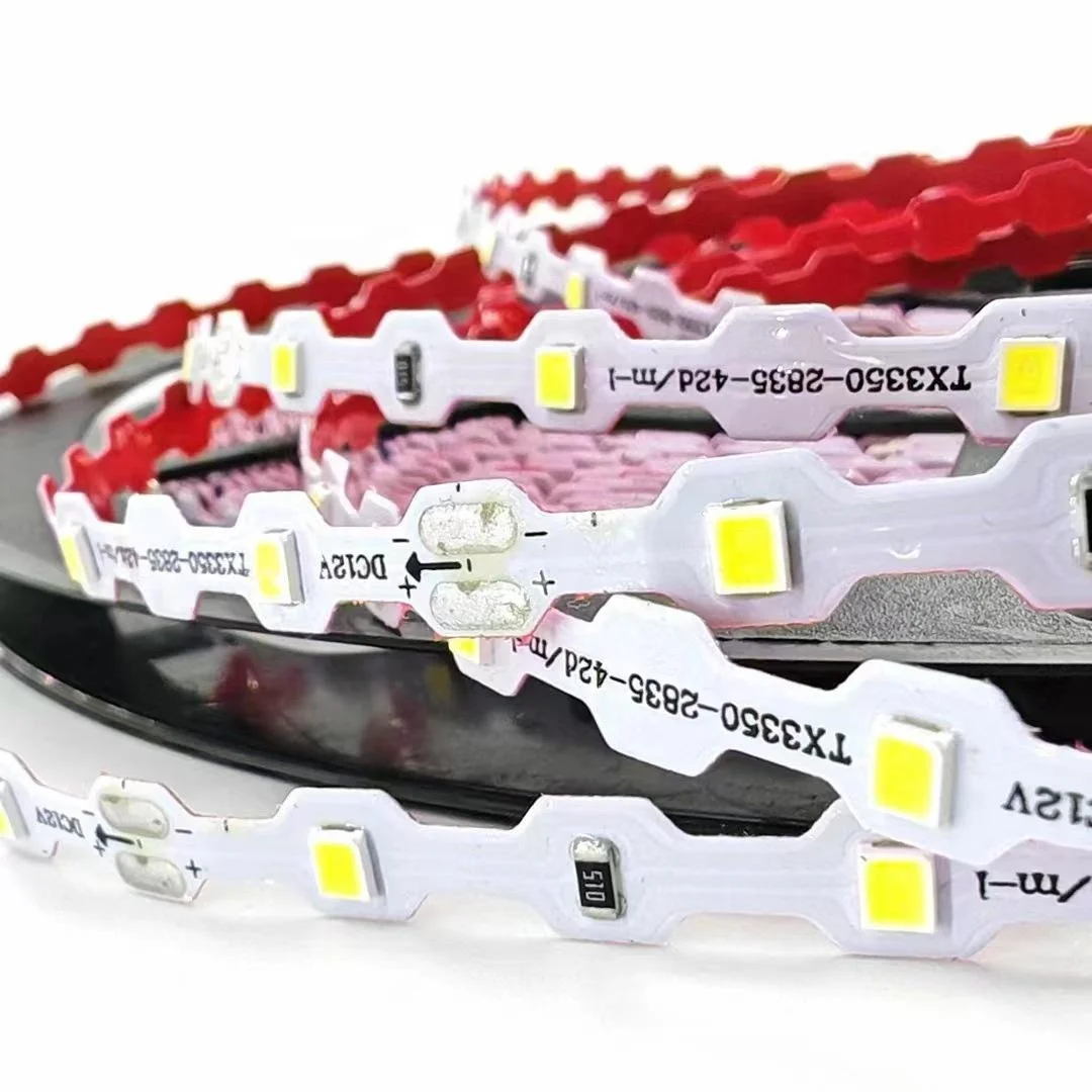 GMHD2403002 SMD 2835 LED Strips 8mm 60 leds/m dc12v 2835 s shape led strip light 24v for light box bending letters
