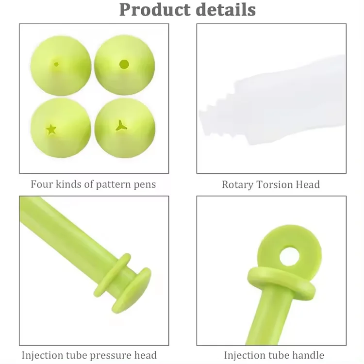 4 pcs Cake Tools Decoration food writing pen DIY silicone decoration pen Tools Cake Decorating Pen Sustainable Cake tool set