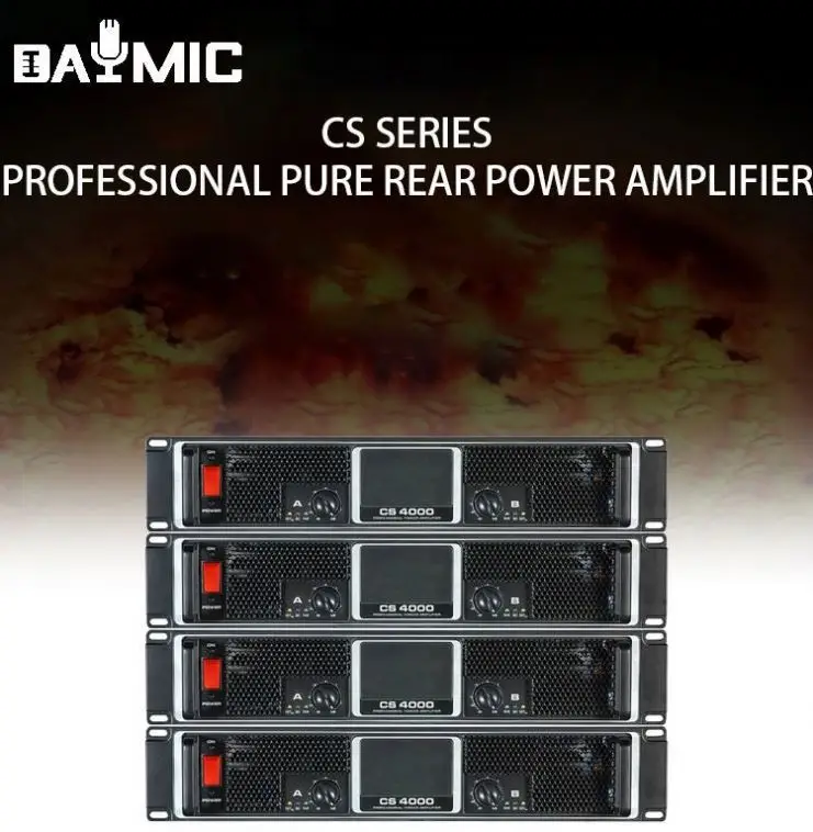 AOSHEN CS Series 2 Channel 2U Rack 600 watt amplifier Audio Professional Power Amplifier Stage Performance main use