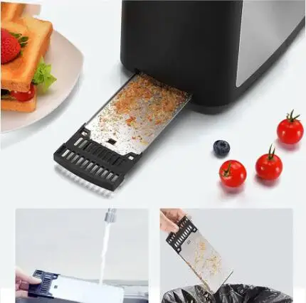 2 pieces of stainless steel digital LED display toaster smart toaster digital toaster toaster