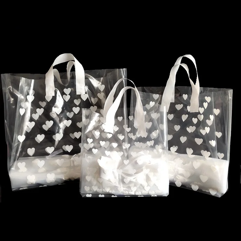 Wholesale Customized  Shopping Bag Reusable LDPE Die Cut Carry Bags Plastic Bag With Own Logo