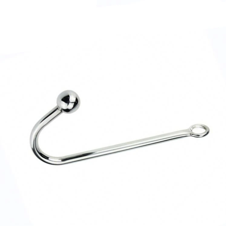 Free Custom Box - Men Women Couples Anal Toys Stimulation Hook Stainless Steel Bead Massage