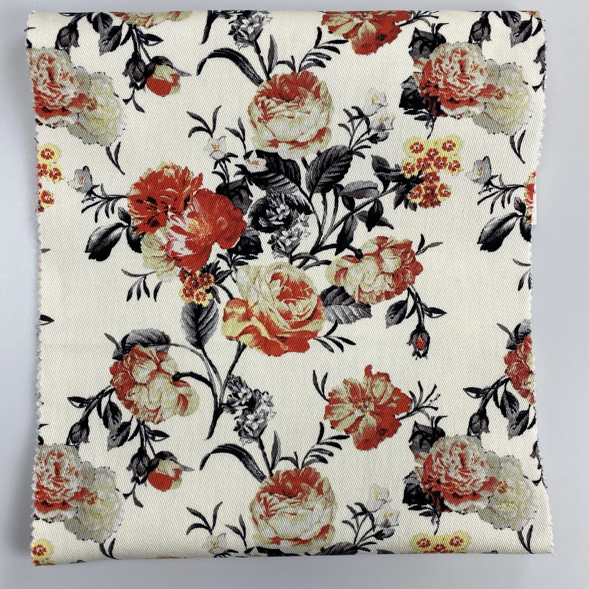 Китайский поставщик, выход, большая эластичная хлопковая ткань из спандекса с цветочным принтом высокого качества