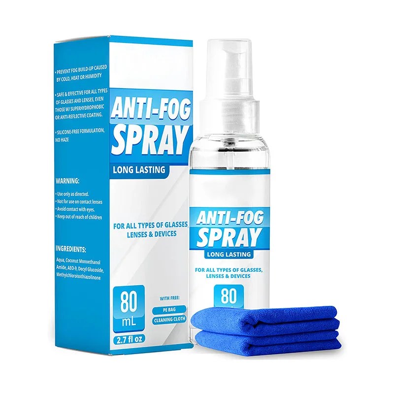 Custom Eyeglasses Anti Fog Cleaning Spray, Quick Dry Anti-fog Lens Spray Antifog Spray