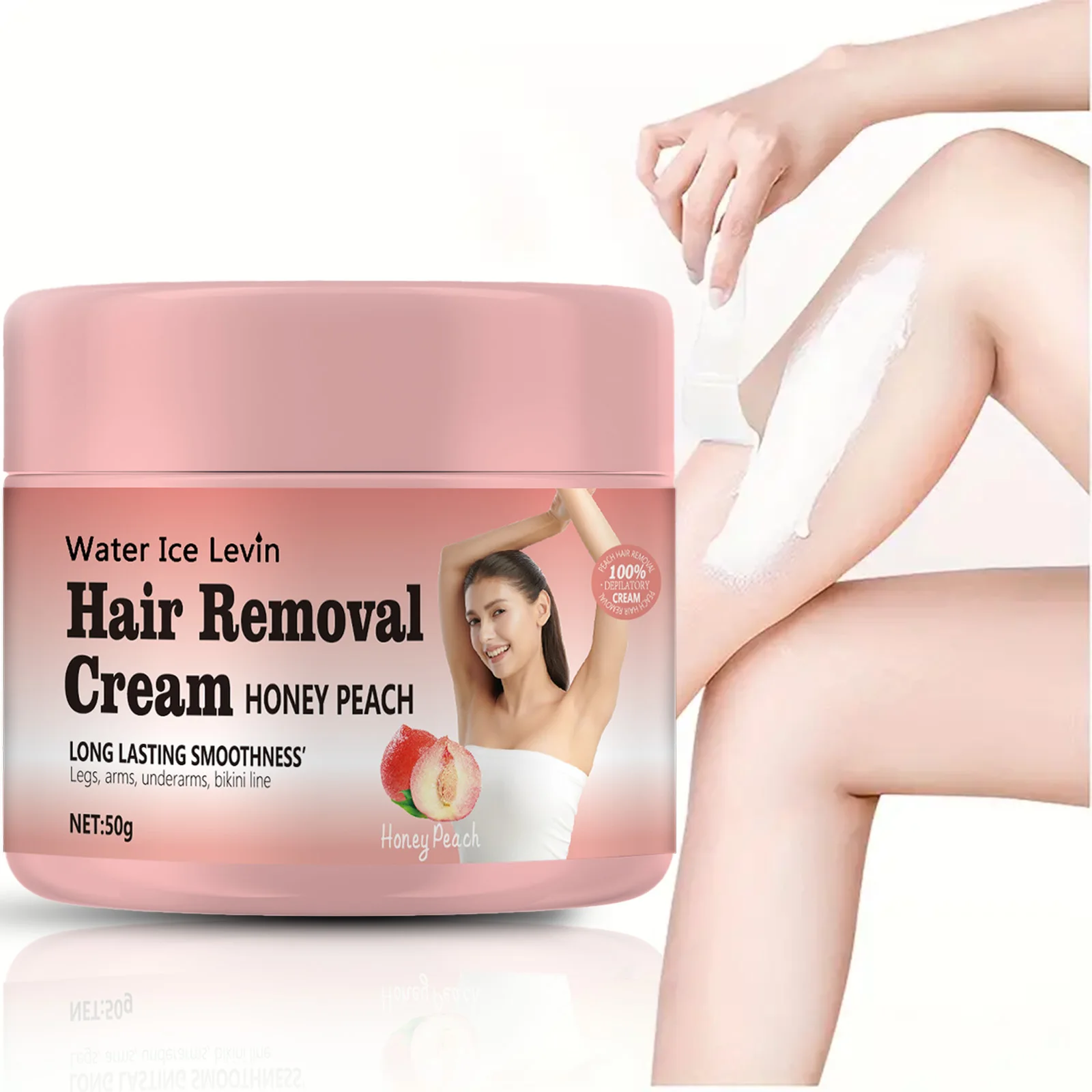 Peach Hair Removal Cream Advanced Cleaning and Skincare Smooth Skin Suitable for Both Men and Women