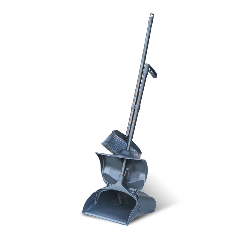 Household black broom and dustpan set combination commercial single windproof garbage shovel with broom