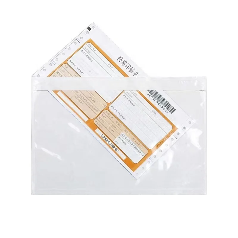 A4/A5/A6 Transparency Invoice Enclosed Self Adhesive Envelopes Self-adhesive Packing List Envelope Bag