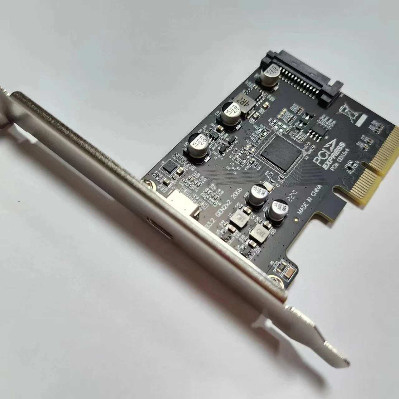 1-Port USB 3.2 Gen 2x2 PCIe Card - USB-C SuperSpeed 20Gbps PCI Express 3.0 x4 Host Controller Card