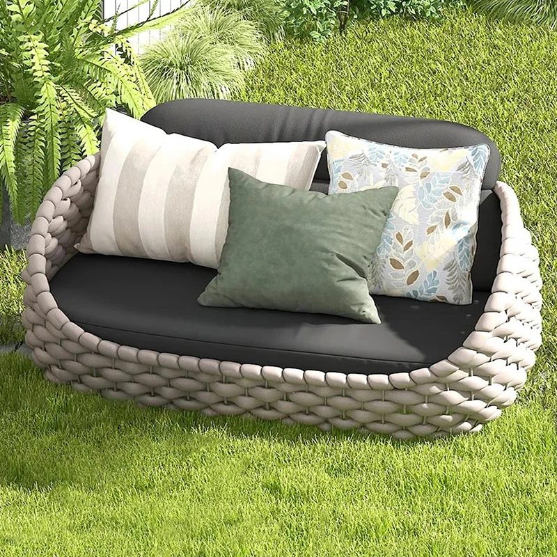 Cheap High Quality Patio Sectional Sofa Leisure Chair Gazebos Rattan Garden Sofas Set Villa Courtyard Indoor Outdoor Furniture