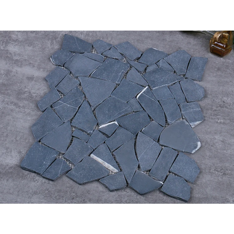 Crazy stone random cut marble mosaic tiles irregular interior wall decorative exterior decor wall stone tile