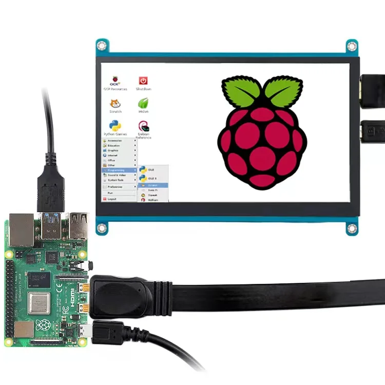 Hd 800x480 Lcd Screen With Driver Board 5 Inch Mini Raspberry Pi Monitor Display Module