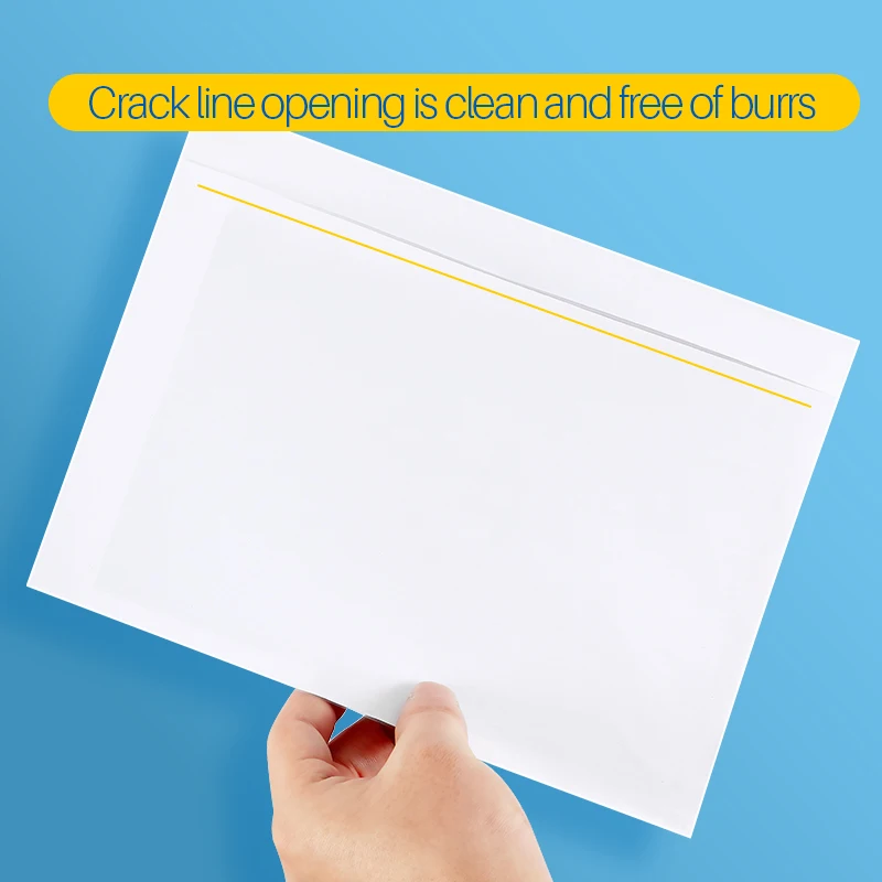 Tailored Size Adhesive Shipping Label Pouch/Sleeve for Letter Paper for Express Industrial Use Packing List Envelope