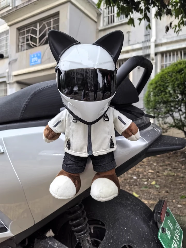 Personalized mini motorcycle helmet ABS cat headwear motorcycle helmet toy model for pets