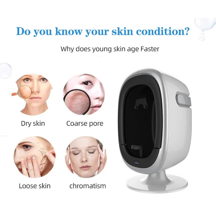 3D Facial O1 Spectrum Skin Analyzer Machine Ai Intelligent Skin Test Analysis Acne Face Scanner