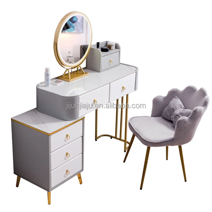 Большой современный европейский туалетный столик для макияжа с зеркалом