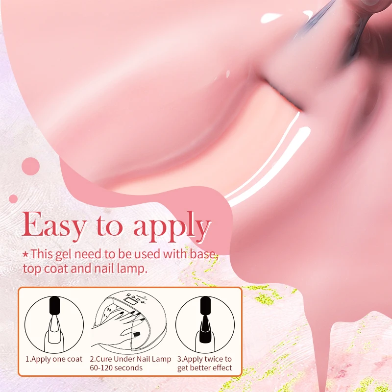 BORN PRETTY 8 Colors Ice Jelly Nude Gel Nail Colour Translucent Sheer Pink Gel Nail Polish 15ml