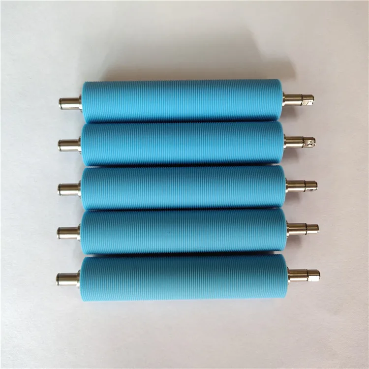 Customized OEM POS machine High Precision SUS 303 shaft Coated Silicone Roller Rubber Platen