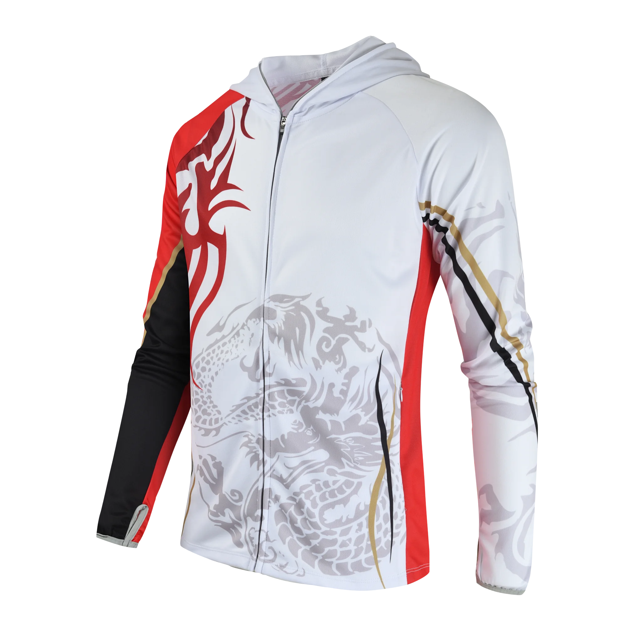 Custom fishing hoodie  long sleeve 100% polyester upf 50+ fishing jersey breathable quick dry fishing shirt