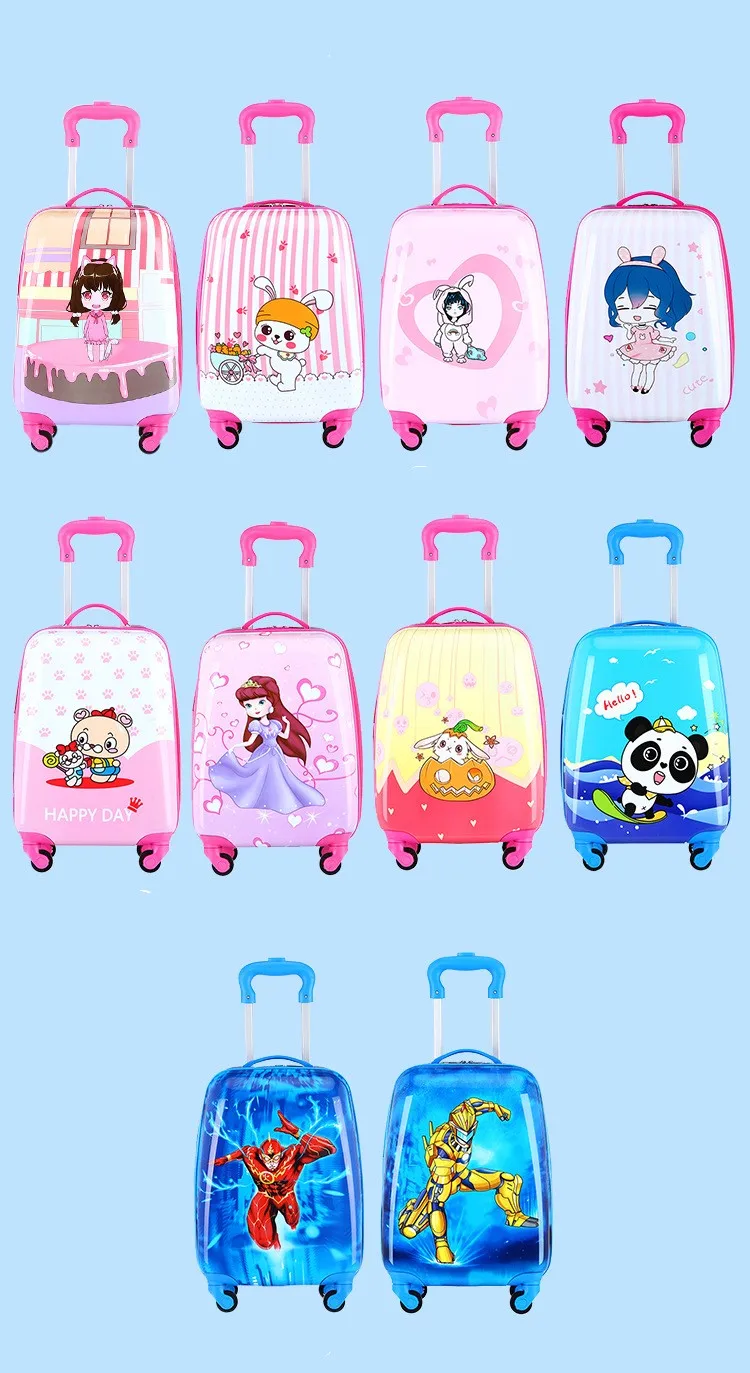 Certificated beautiful lightweight design kids travel bags luggage with sealing lining