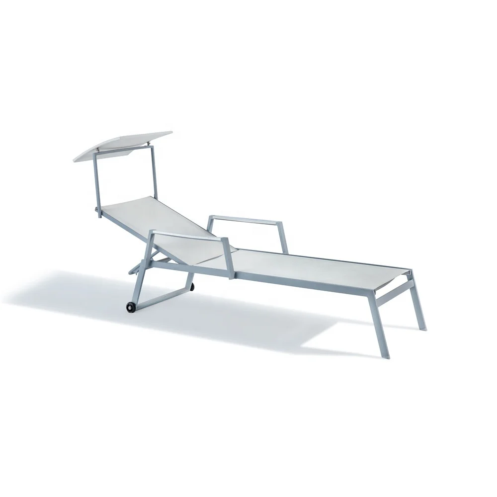 
Outdoor Beach Garden Sun Lounger bed / swimming pool chair aluminium sunbed 