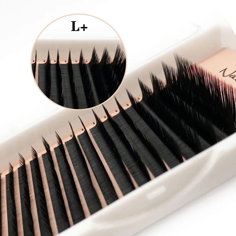 Китайские русские объемные ресницы L + LC LD LU Curl PBT классические норковые матовые черные полосы для наращивания ресниц оптом