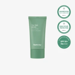 Own brand OEM daily moisturizing cream SPF30/50 PA++facial sunscreen tea tree ingredient care sunscreen
