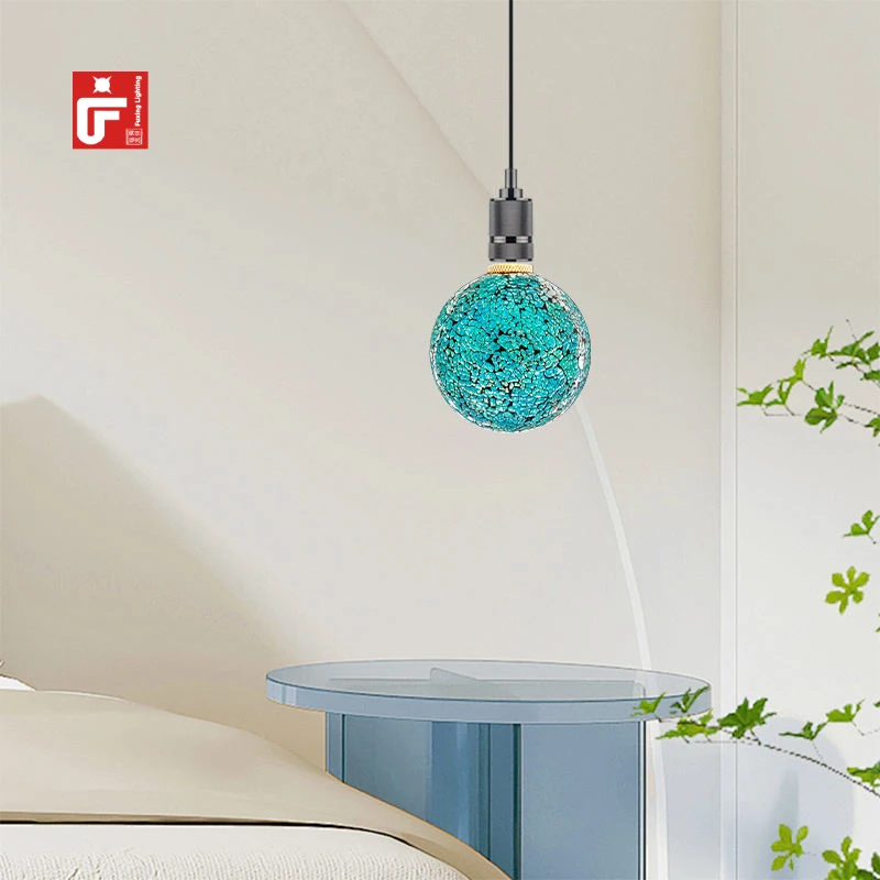 Hot Sale E26/E27 Hand Colorful Glass Unique Light Bulbs 220-240V /110-130V MOSAIC Led Filament Bulb Decorative