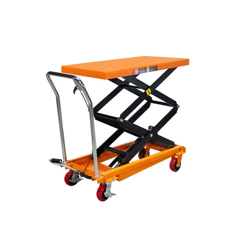 Lifting Platform Truck Mobile Scissor Type Small 500kg Capacity 0.9m Lifting Height