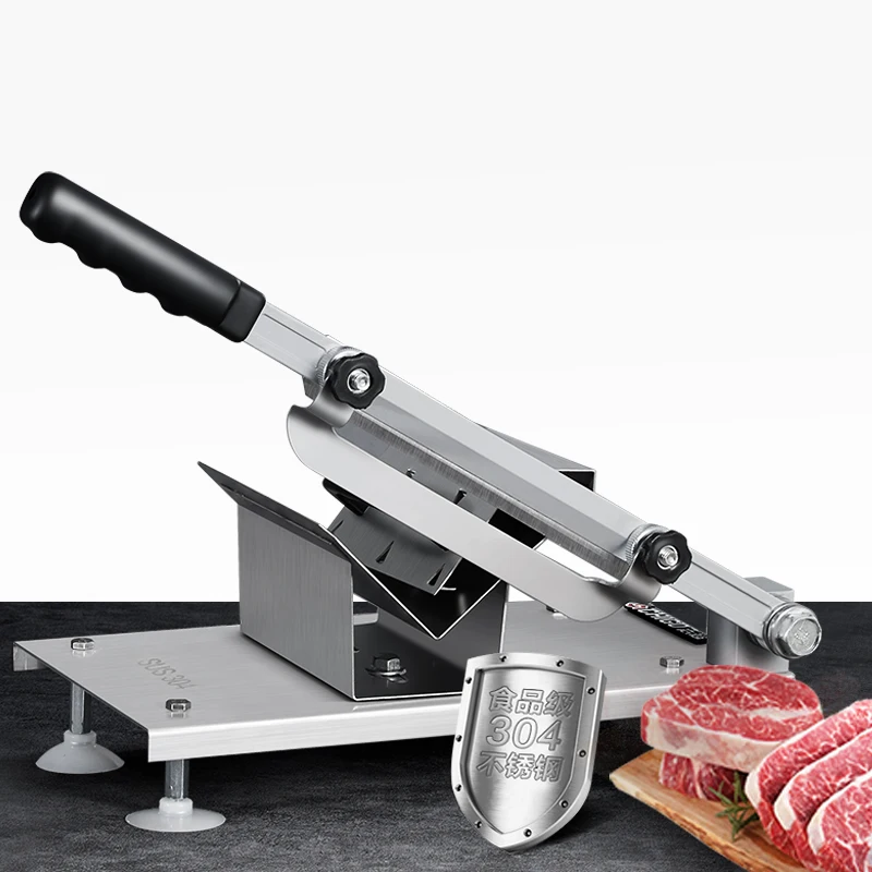 Potato Cucumber Cutting Machine SUS 304 Bacon Ham Manual Meat Slicer