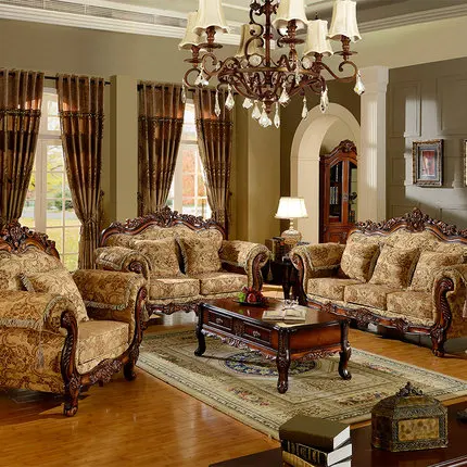 Manufacturer direct sales price discount luxury European style sofa combination set high-quality living room furniture