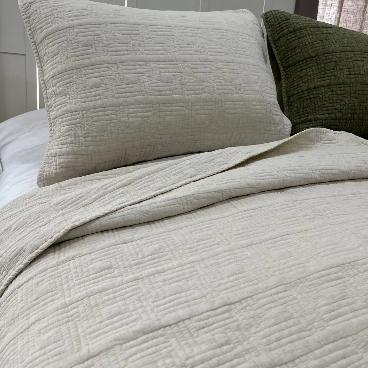 QDTEX 100% Cotton Stonewashed Bedding Quilt Cover bedspread set Full Queen bed cover 3 pcs quilt sets